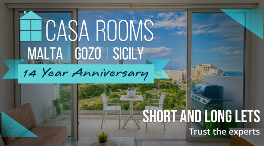 Casa Rooms celebrates 14 years of professional property management in Malta, Gozo and Sicily